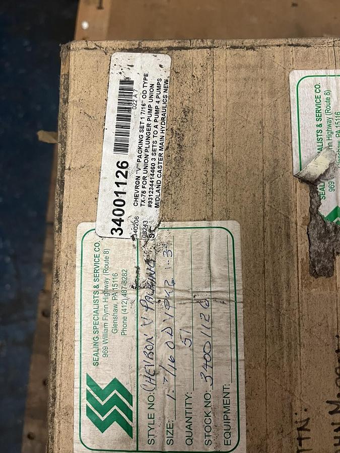 CHEVRON,TX-75,V PACKING SET 1-7/16" TYPE OD