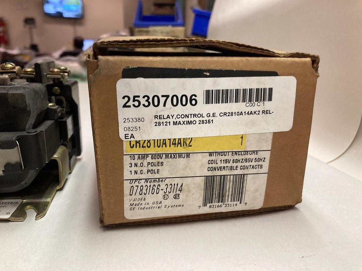 Used General Electric,CR2810A14AK,Machine Relay