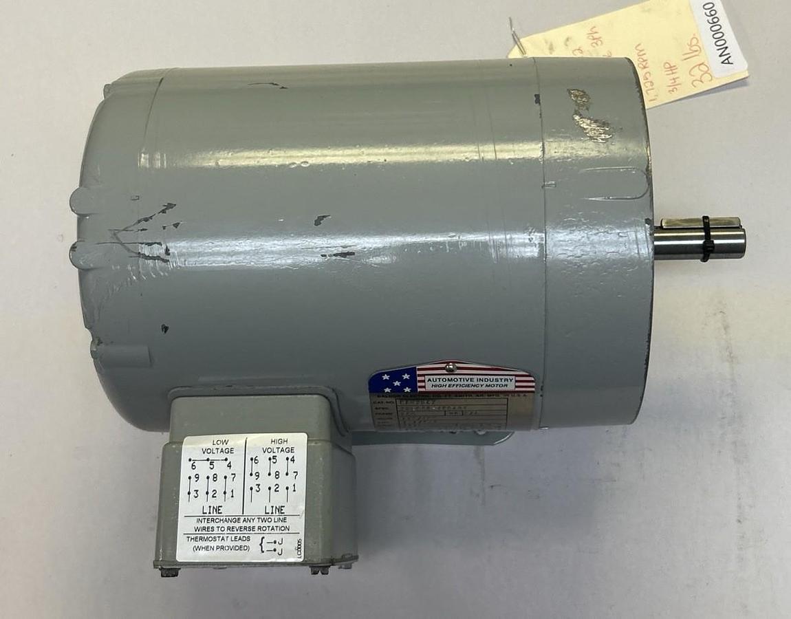 Used BALDOR,CAM3542,MOTOR 3/4HP 230/460V 1725 RPM 56C FRAME