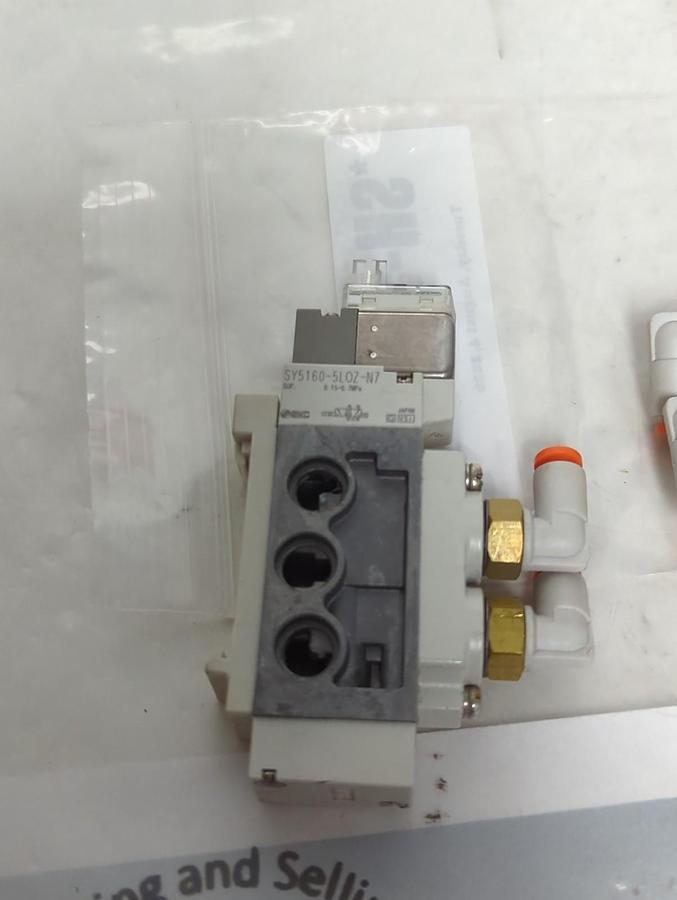 Used SMC,SY5160-5L0Z-N7,SOLENOID VALVE LOT OF 2 PRE-OWNED