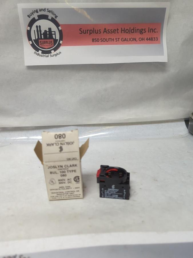 JOSLYN CLARK,080,CONTACT BLOCK 600V AC 300V DC NOS