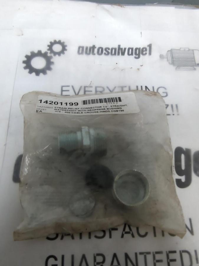 CROUSE-HINDS,CGB194,CABLE CONNECTOR STRAIN RELIEF WITH NEOPRENE BUSHING NEW
