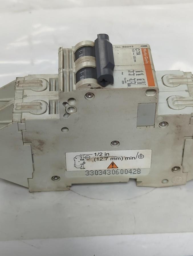 Used MERLIN GERIN,60242,CIRCUIT BREAKER C 7A 240V PRE-OWNED