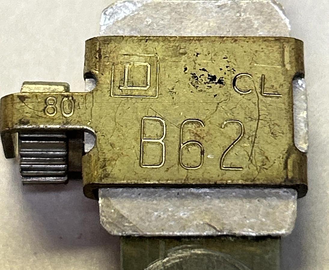 Used SQUARE D,B62,THERMAL OVERLOAD HEATER ELEMENT LOT OF 3