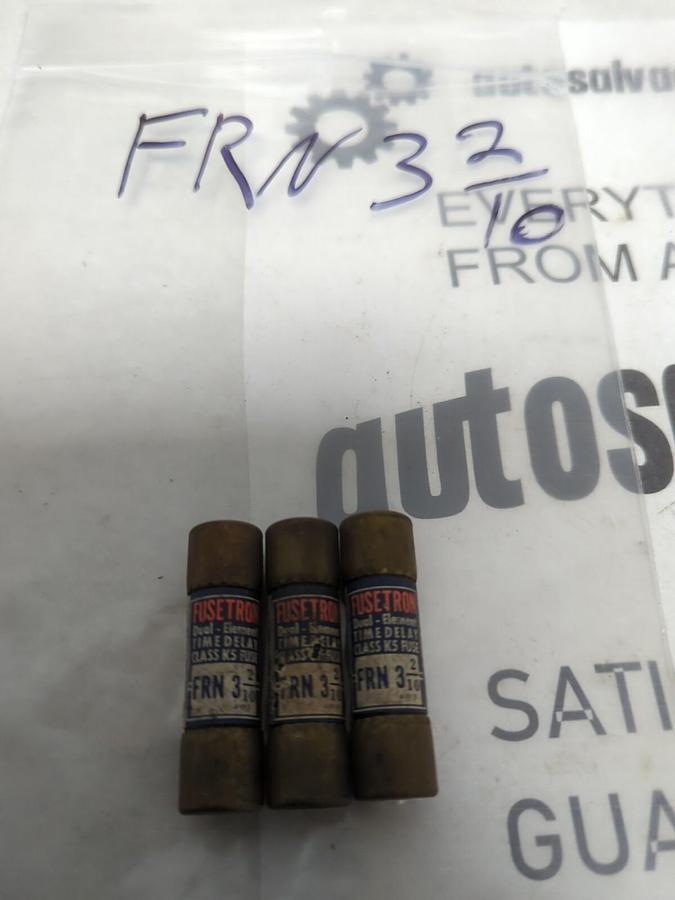 COOPER BUSSMANN,FRN-3-2/10,FUSETRON 3-2/10 AMP FUSE LOT OF 3 NOS