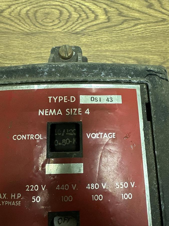 Used Rowan Control,DSI 43,Nema Size 4 Type-D