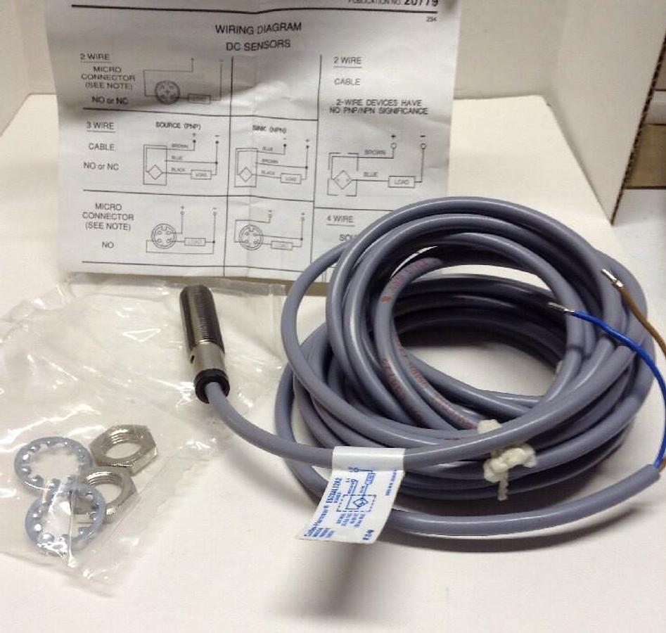 Used Cutler-Hammer,E57SAL12A2,Tubular Inductive Proximity Sensor Series B1 Wiring