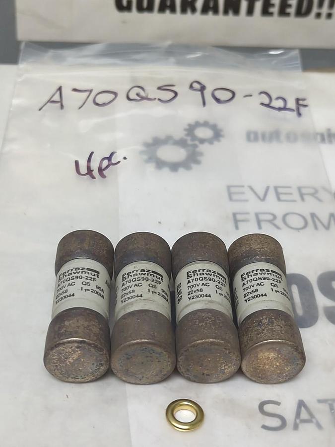 FERRAZ SHAWMUT,70QS90-22F,AMP-TRAP 90 AMP FUSE LOT OF 4 NOS