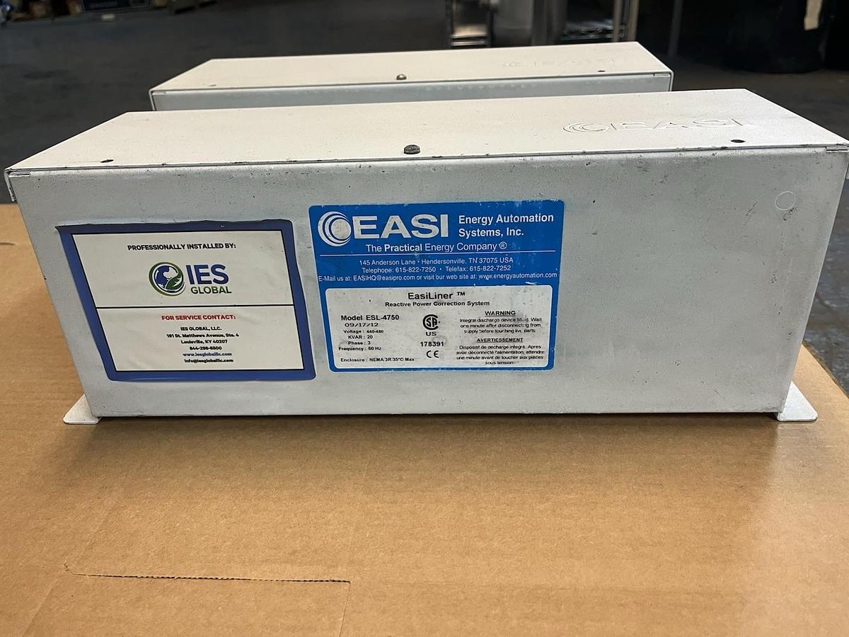 Used EASI,ESL-4750,Easiliner REACTIVE POWER CORRECTION SYSTEM 20KVAR 480V 3PH
