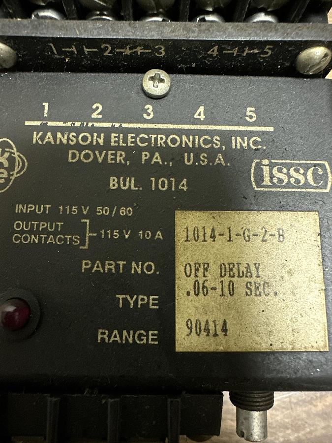 Used Kanson Electronics,1014-1-G-2-B,Electric Timer