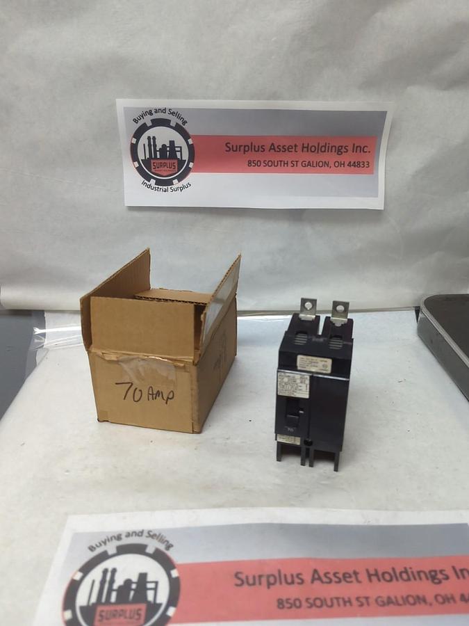 Used SIEMENS,BQCH2B070,CIRCUIT BREAKER 70 AMP 2-POLE PRE-OWNED