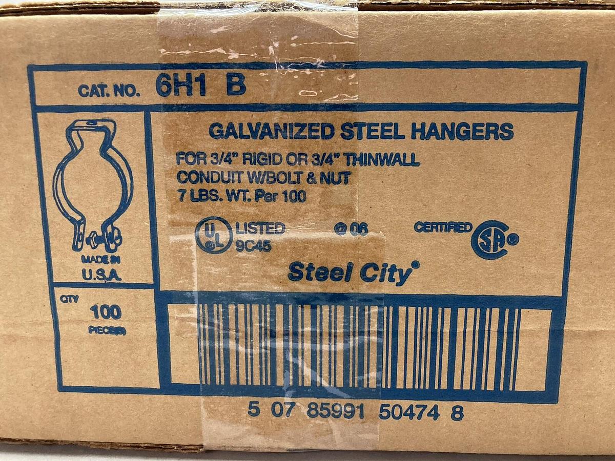Used Steel City,6H1 B,Conduit Hanger 3/4 Inch