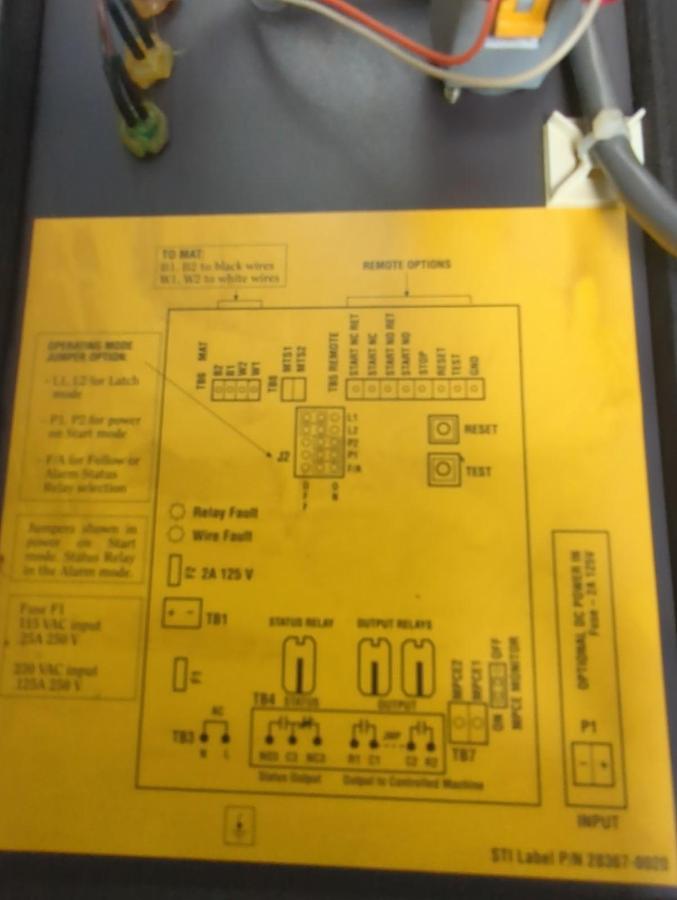 Used STI,28366-0010,OPTOMAT CONTROLLER TEST PROCEDURE PRE-OWNED