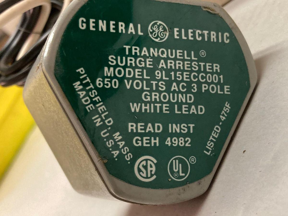 Used General Electric,9L15ECC001,3-Pole Tranquell Surge Arrester 650V