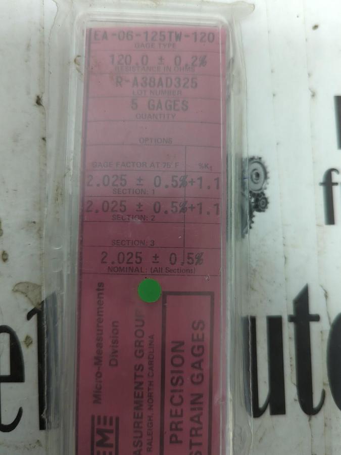 MICRO-MEASUREMENTS,EA-06-125TW-120, PRECISIN STRAIN GAUGES  5-PK NOS