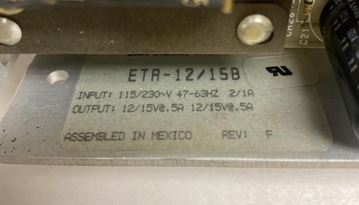 Used PowerMate,ETA-12/15B 230V .5A,Power Supply