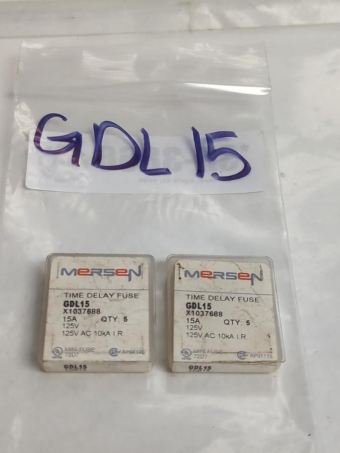 MERSEN,GDL-15,FAST ACTING 15 AMP FUSE LOT OF 10 NOS