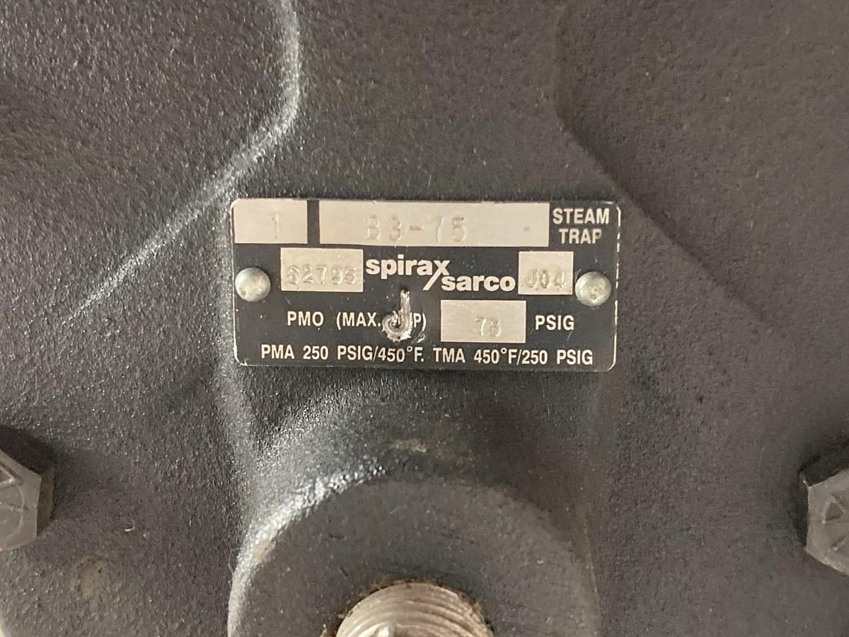 Used Spirax Sarco,B3-75,Steam Trap Cast Iron 62795 75PSIG 3/4 Inch