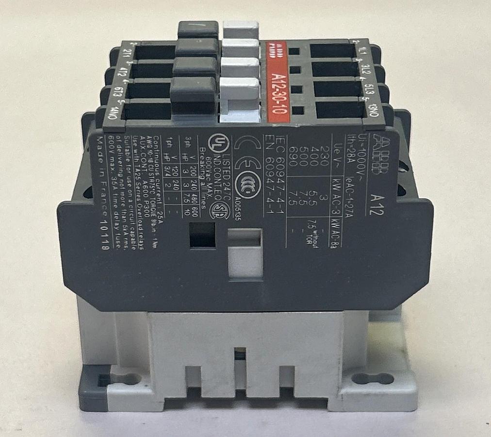 Used ABB,A12-30-10,CONTACTOR 110-120V COIL
