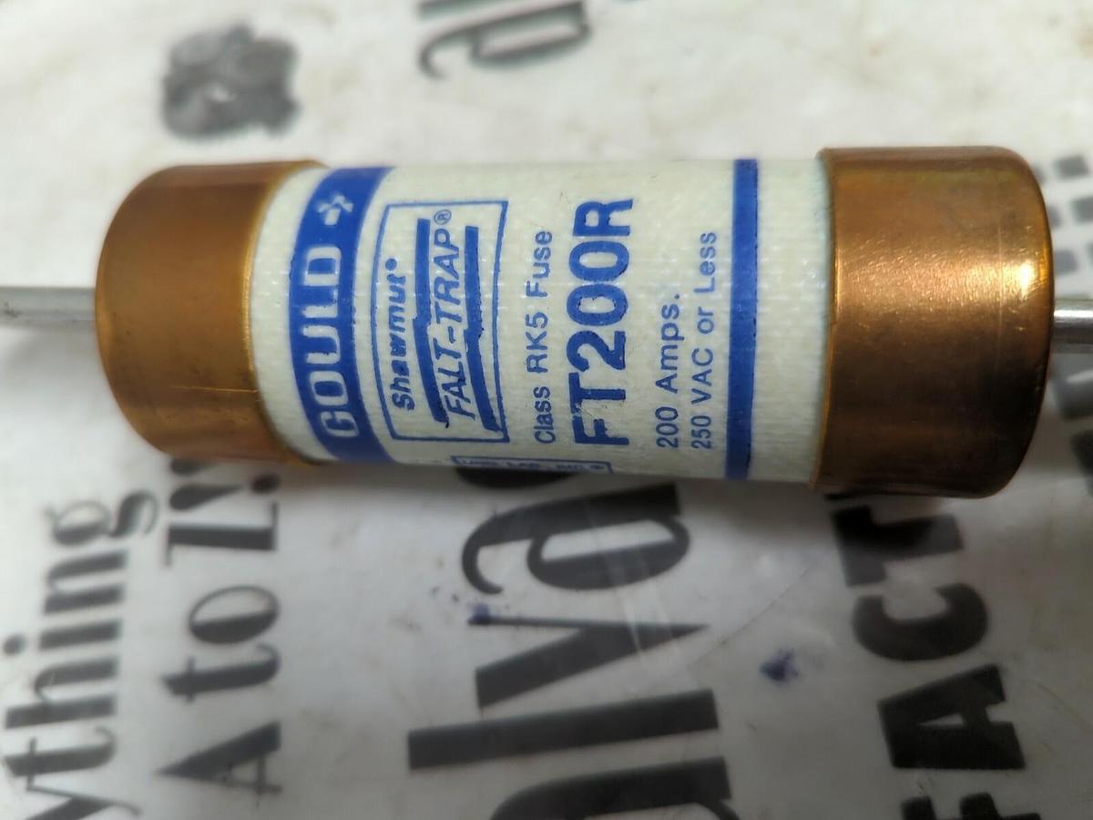 GOULD SHAWMUT,FT200R,CLASS RK FALT-TRAP FUSE 200 AMP 250 V NOS