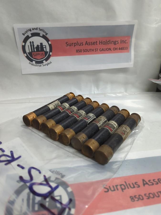 Used COOPER BUSSMANN,FRS-R-30,FUSETRON 30 AMP FUSE LOT OF 8 PRE-OWNED