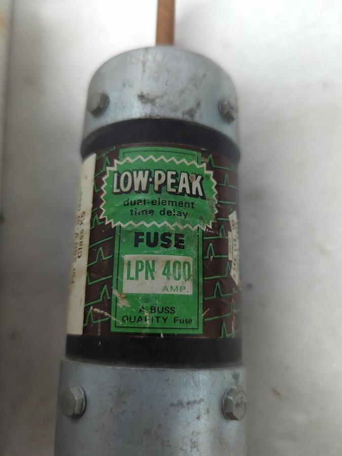 Used COOPER BUSSMANN,LPN-400,LOW-PEAK 400 AMP FUSE PRE-OWNED