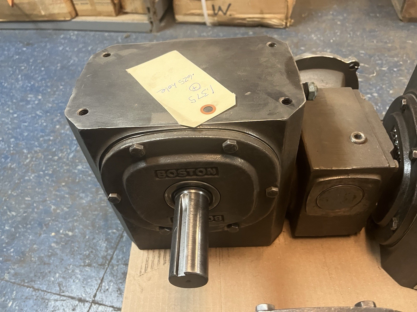 Used BOSTON GEAR,FWA732400B56,GEAR REDUCER RATIO 400 .5HP