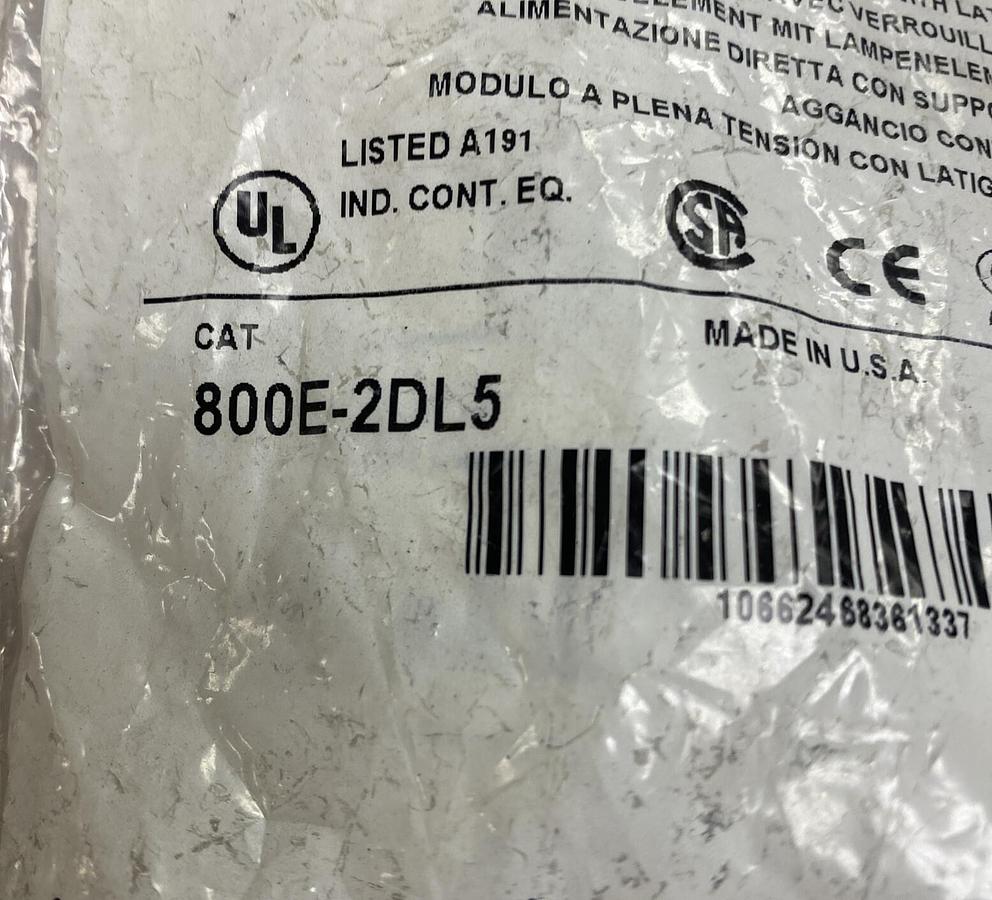 Used ALLEN BRADLEY,800E-2DL5,FULL VOLTAGE MODULE WITH LATCH NOS