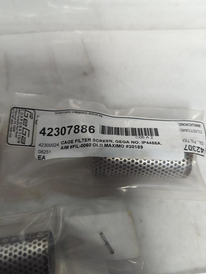 GEGA,IP4458A,CAGE FILTER SCREEN LOT OF 3 NOS