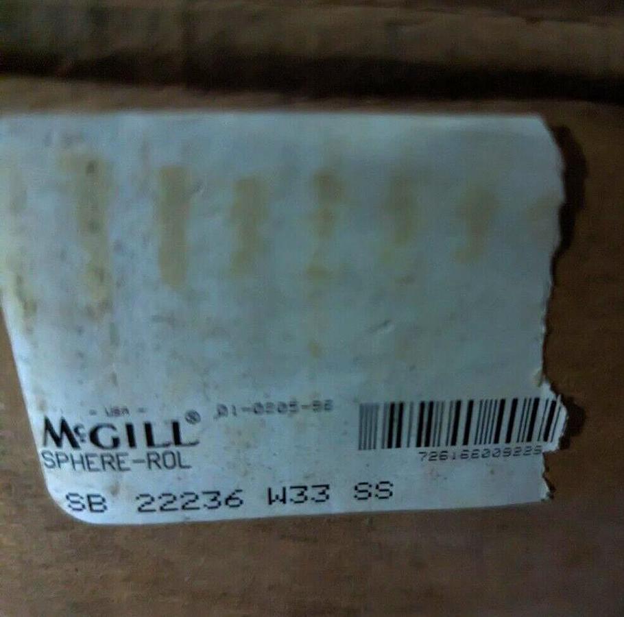 MCGILL SPHERE-ROL,SB 22236 W33 SS, SPHERICAL ROLLER BEARING NOS
