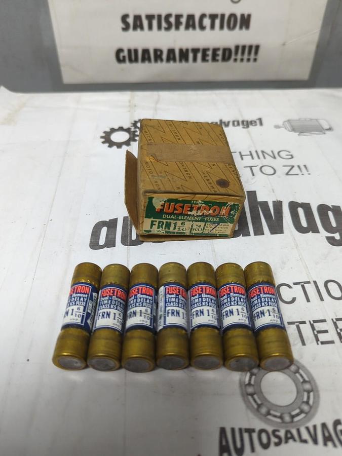 COOPER BUSSMANN,FRN-1-6/10,FUSETRON 1-6/10 AMP FUSES BOX OF 7 NOS