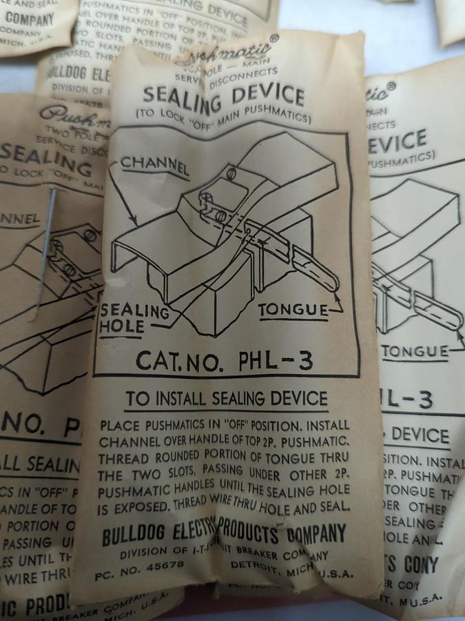 PUSH-O-MATIC,PHL-3,SEALING DEVICE LOT OF 11 NOS