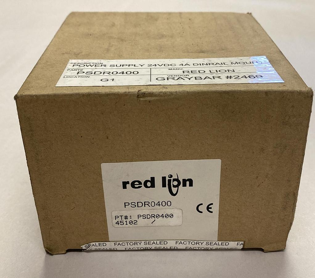 Used RED LION CONTROLS,PSDR0400,POWER SUPPLY 24VDC NEW SEALED