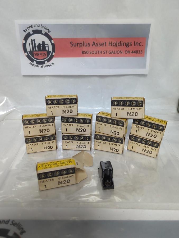 ALLEN BRADLEY,N20,THERMAL OVERLOAD HEATER ELEMENT LOT OF 11 NOS