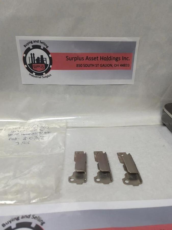 Used WESTINGHOUSE,2C-772,THERMAL OVERLOAD HEATER RELAY LOT OF 3 USED