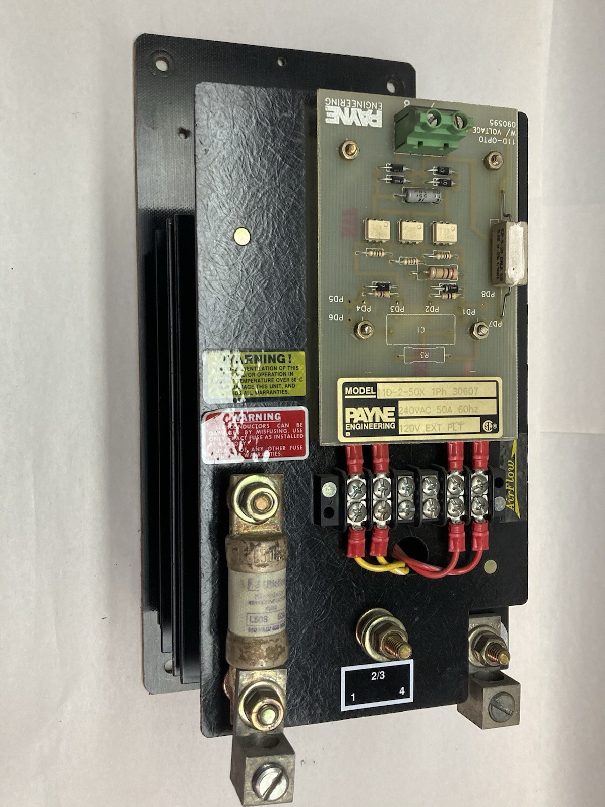 Used Payne Engineering,11D-2-50X,1-Phase Power Control 240Vac 50A 60Hz