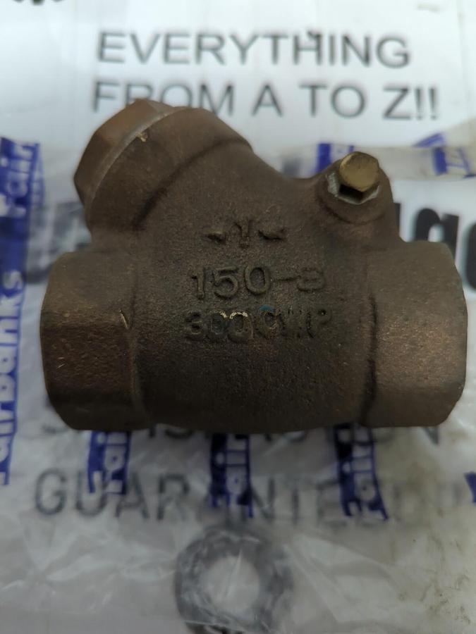 FAIRBANKS,150-S,1 INCH SWING CHECK VALVE 300CWP NOS