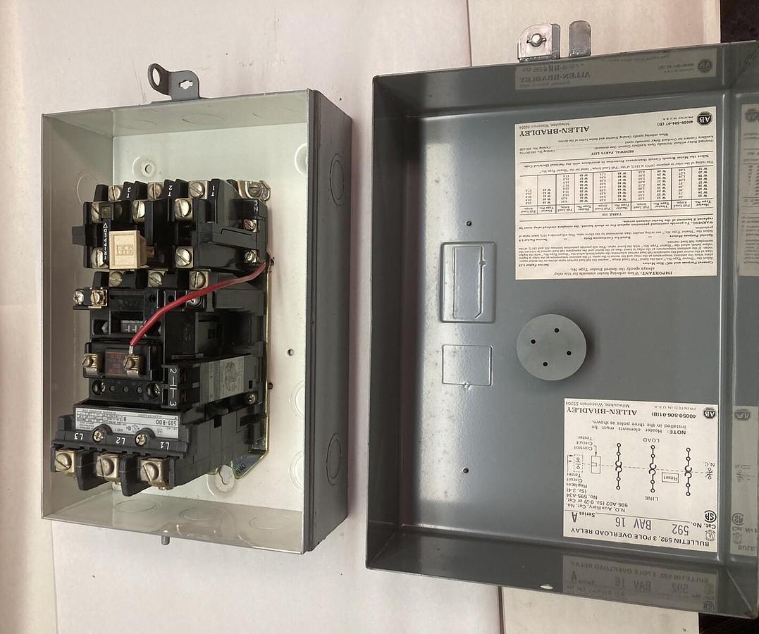 Allen-Bradley,592-BAV-16,3-Pole Overload Relay Enclosure Ser A