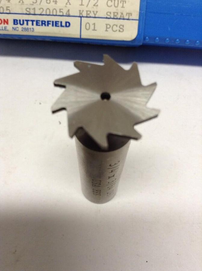 Union Butterfield,58-9999,Key Seat Cutter 3/4 x 3/64 x 1/2 Inch Cut