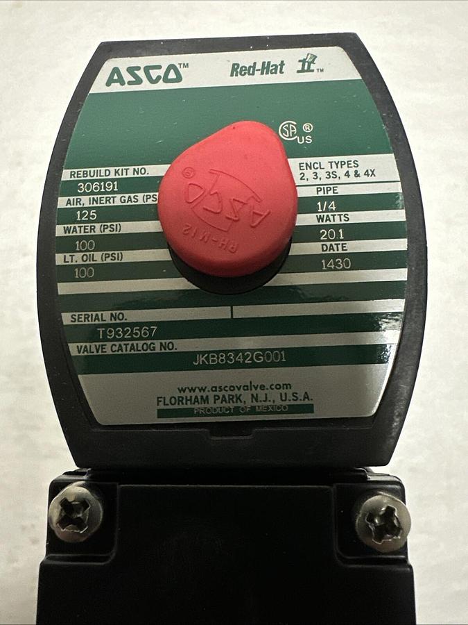 Asco,JKB8342G001,Solenoid Valve