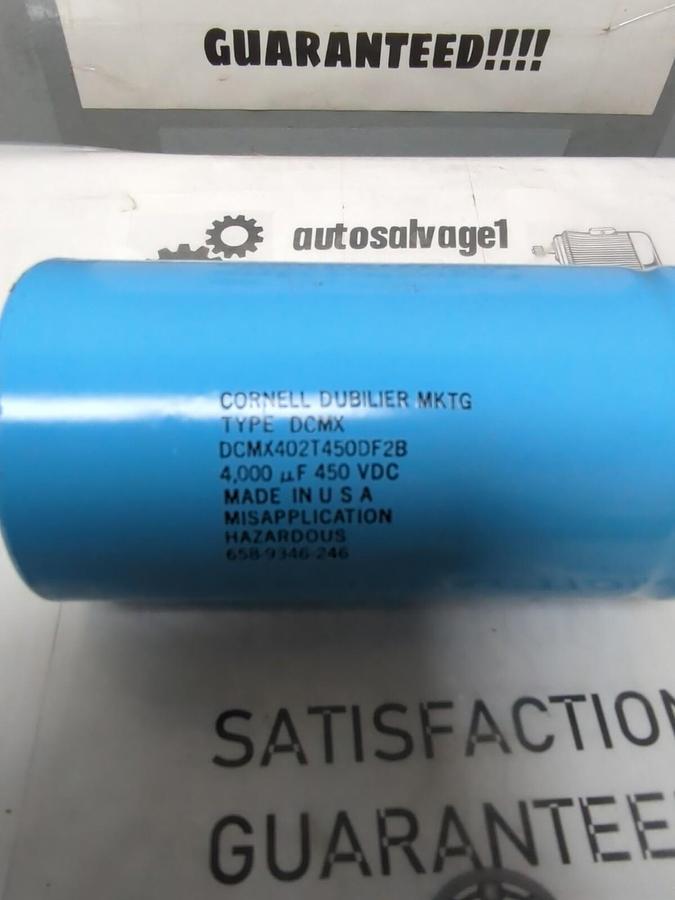 CORNELL DUBILIER,DCMX402T450DF2B, CAPACITOR 4000 UF/450DC NOS