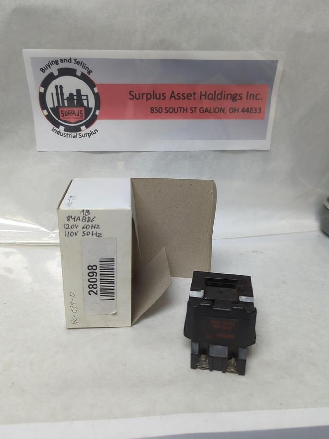 Used ALLEN-BRADLEY,84AB86,COIL 120V 60HZ 110V 50HZ PRE-OWNED