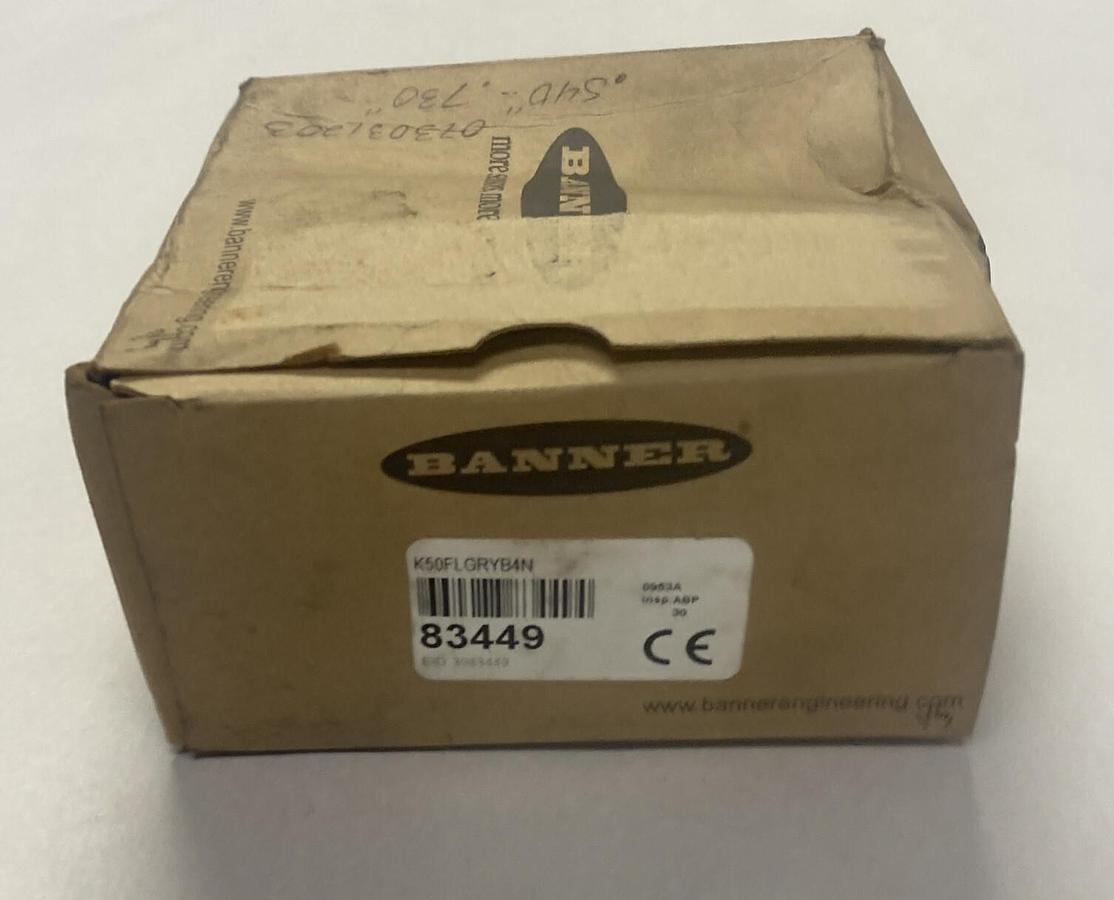 BANNER,K50FLGRYB4N,MULTI-FUNCTION FLAT PACK INDICATOR NEW