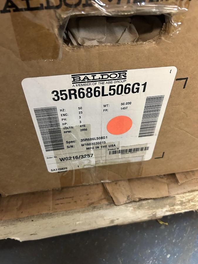 BALDOR,35R686L506G1,SUPER-E MOTOR 3HP 415V 2850RPM 3PH 145T FRAME