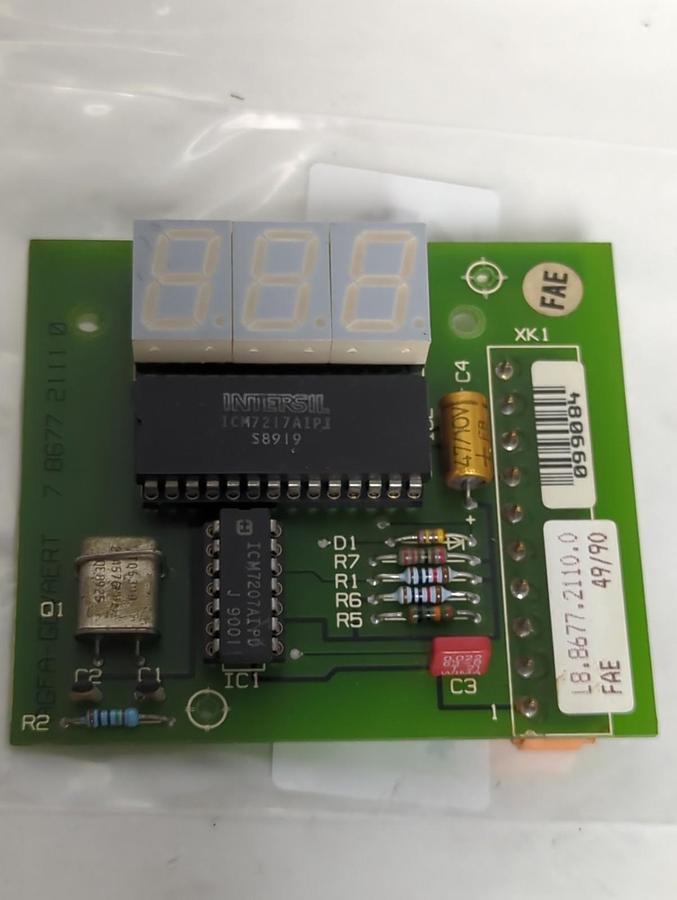 Used AGFA-GEVAERT,L8 8677 2110 0,CIRCUIT TIMER BOARD KW-15/91 PRE-OWNED
