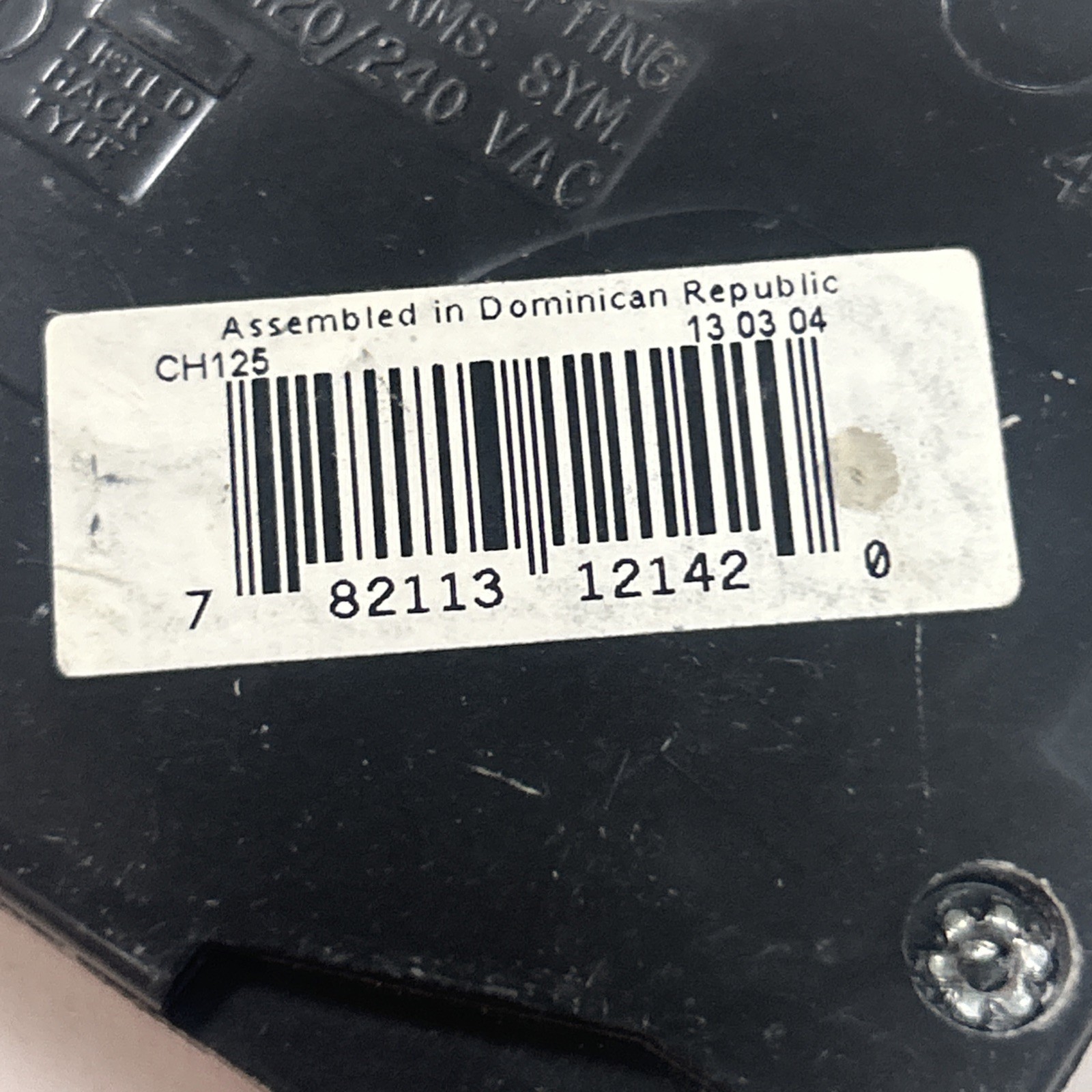 Used CUTLER-HAMMER,CH125,CIRCUIT BREAKER 25A 120/240V 1P