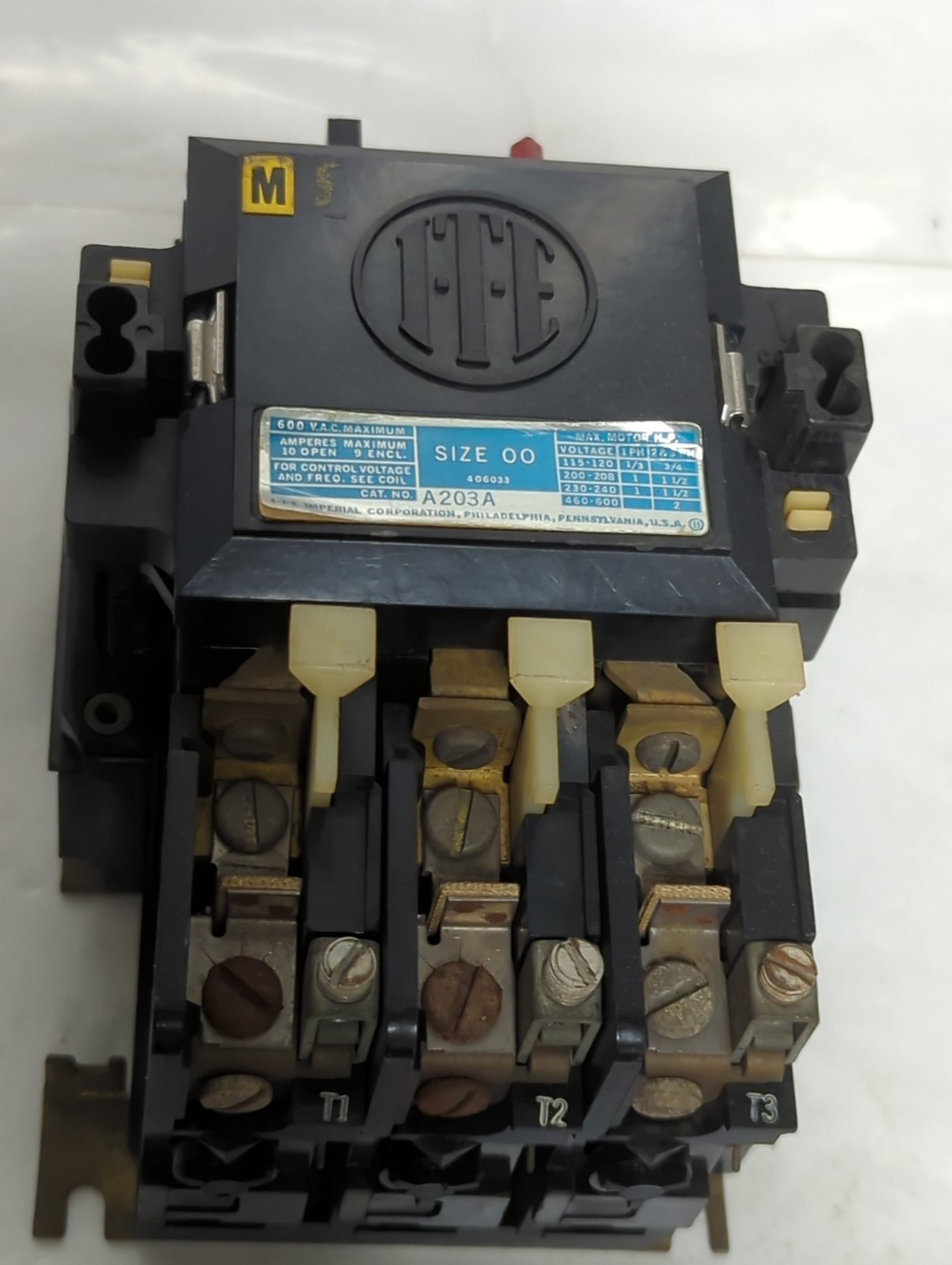 Used ITE,A203A,MOTOR STARTER SIZE 00 PRE-OWNED
