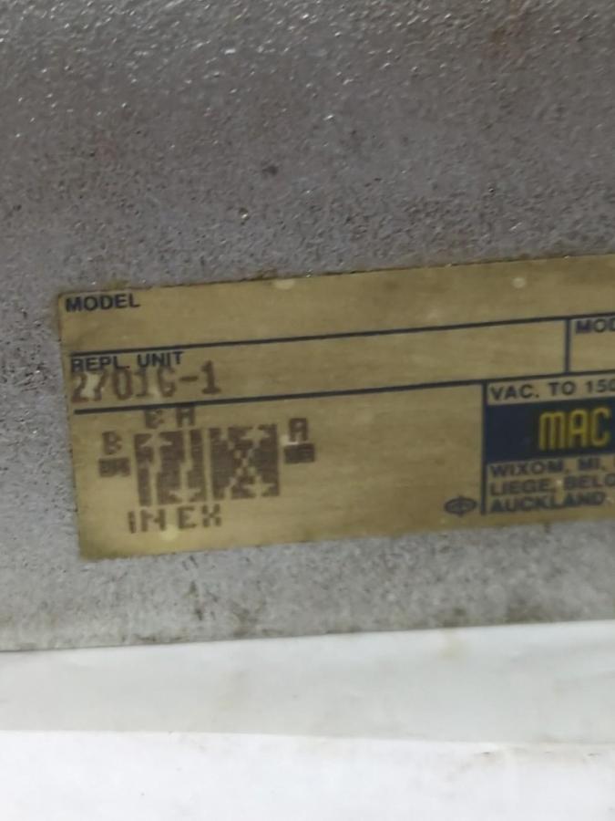 Used MAC,2701G-1,SOLENOID VALVE 150PSI PRE-OWNED