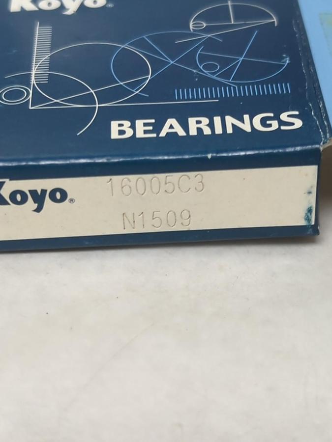 KOYO,16005C3,DEEP GROOVE BALL BEARING (N1509) NOS