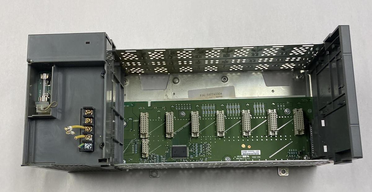 Used Allen-Bradley,1746-A7 SLC,7 Slot Chassis WITH 1746-P2 Power Supply